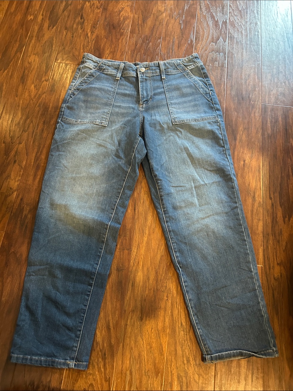 Women’s Cropped Blue Denim Jeans Sz 12